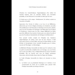 3ème page de l'introduction au Traité d'Analyse Sensorielle du Safran